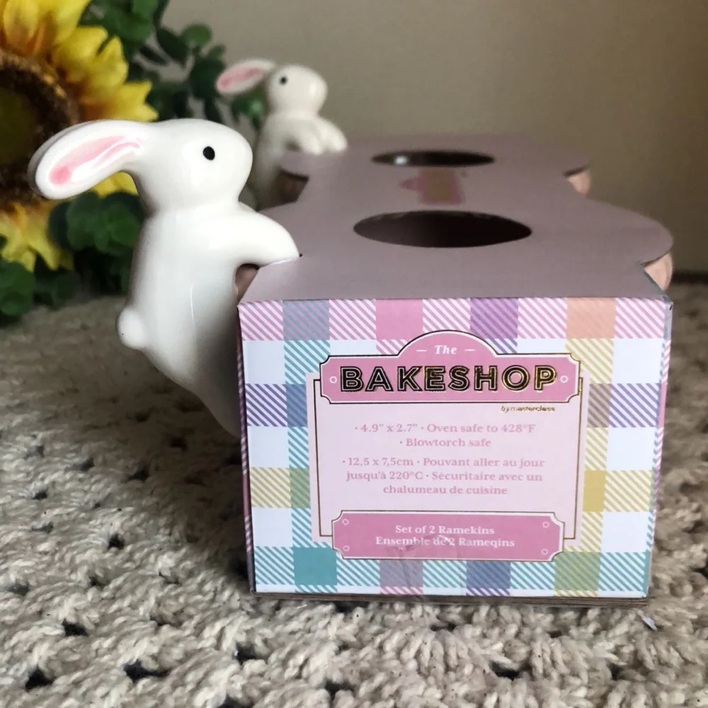 The Bakeshop Pink Ceramic EASTER Ramekins